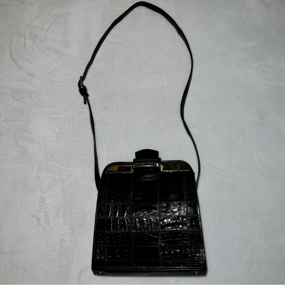 Bol-Perdix Black Crocodile Bag - Picture 3 of 15